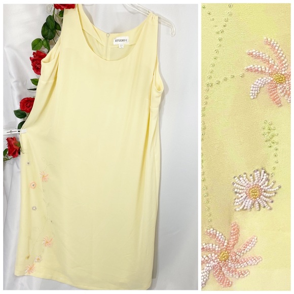 Studio I Dresses & Skirts - 🌷VTG Studio I Yellow Sleeveless Summer Maxi Dress